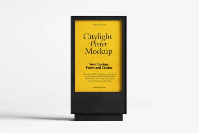 Clean citylight poster mockup