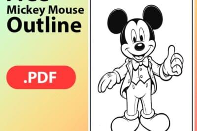 mickey mouse outline 2