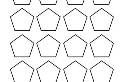1 inch Pentagon Templates