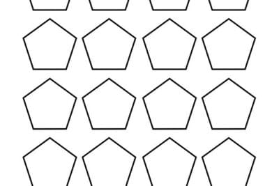 1 inch Pentagon Templates