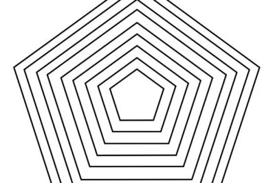 Decorative Pentagon Template