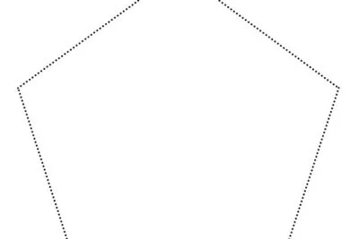 Outlined Pentagon Template