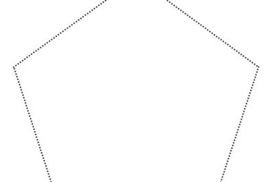 Outlined Pentagon Template