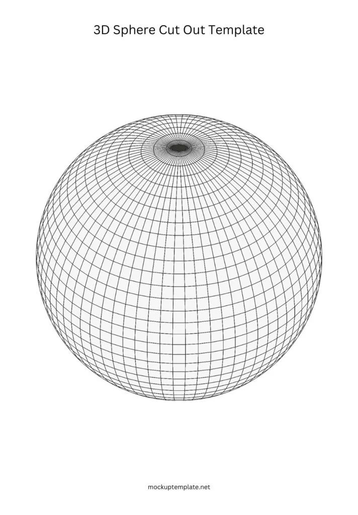 3D Sphere Cut Out Template