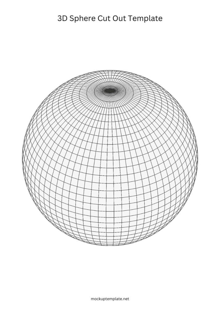 3D Sphere Cut Out Template