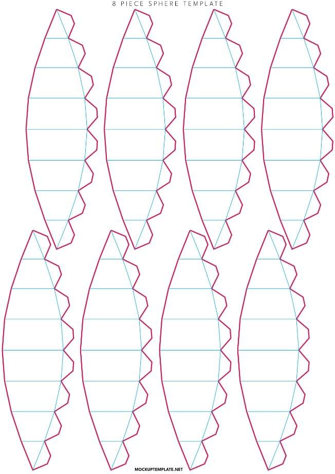 8 piece sphere template