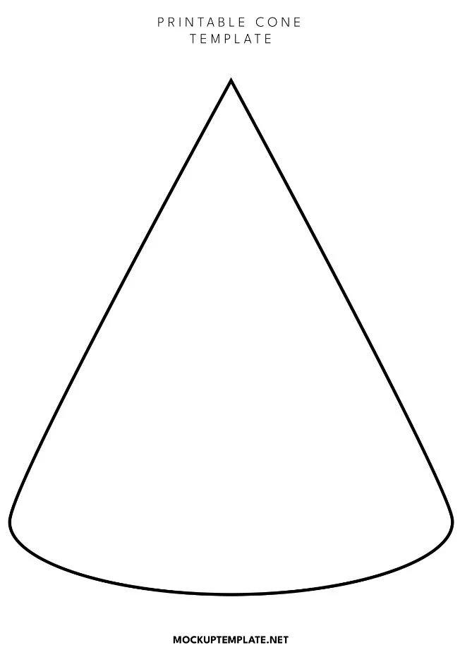 Printable cone template pdf