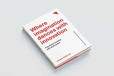 Book with dust jacket mockup