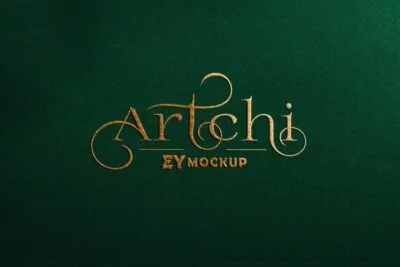 Luxury Text Logo Mockup PSD