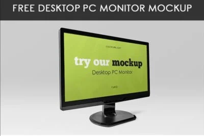 2 Free Desktop PC Monitor Mockups