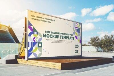 Free Outdoor Backdrop Mockup