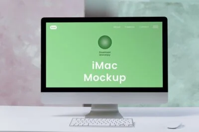 Free iMac Retina Screen Mockup