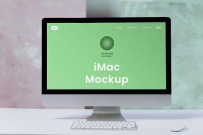 Free iMac Retina Screen Mockup