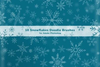 10 Snowflakes Doodle Brushes
