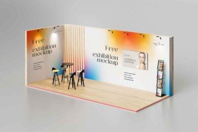Free exhibition stand mockup