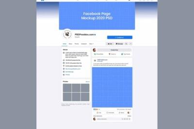 Facebook Page Mockup PSD