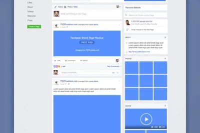 Free Facebook Mockup PSD Template