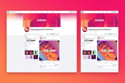 High Resolution Facebook Page Mockup