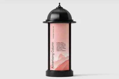 Classic advertising column mockup